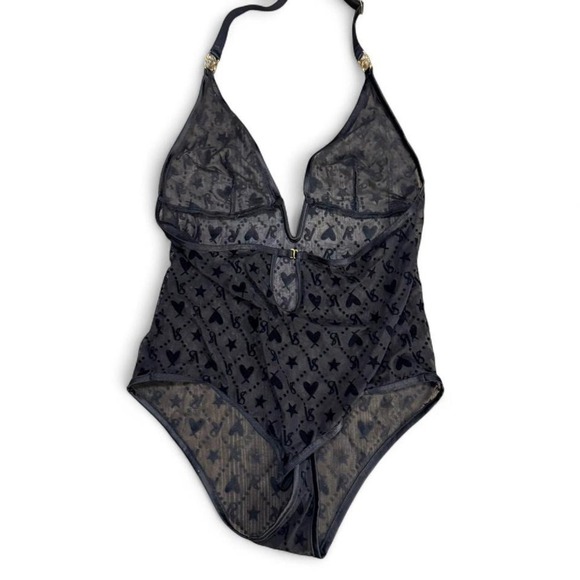 Victoria's Secret VS Sheer BodySuit Dark Femme Romanctic Soft Grunge Alt Goth - Picture 2 of 3
